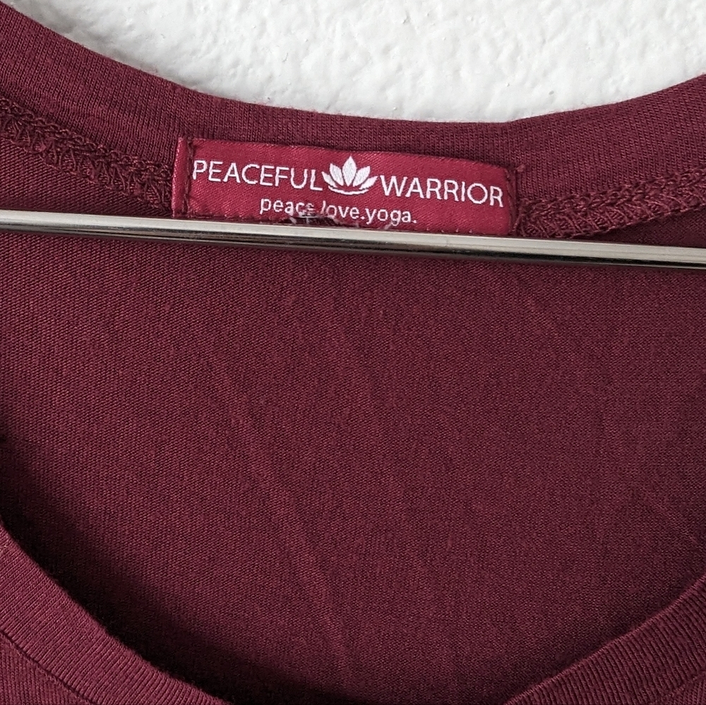 Peaceful Warrior Ihale Exhale Yoga Muscle Tee Tank Top - Picture 3 of 3